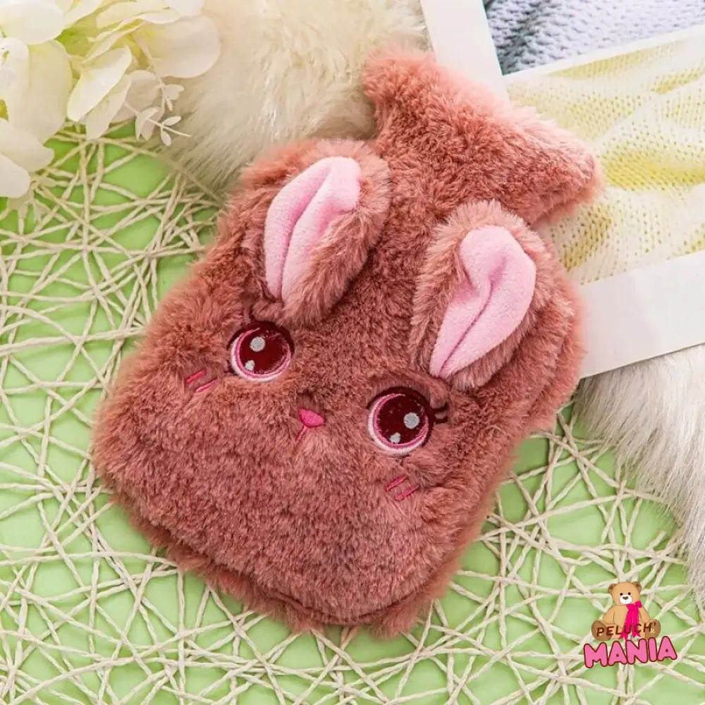 Bouillotte Peluche Lapin Kawaii Chocolat