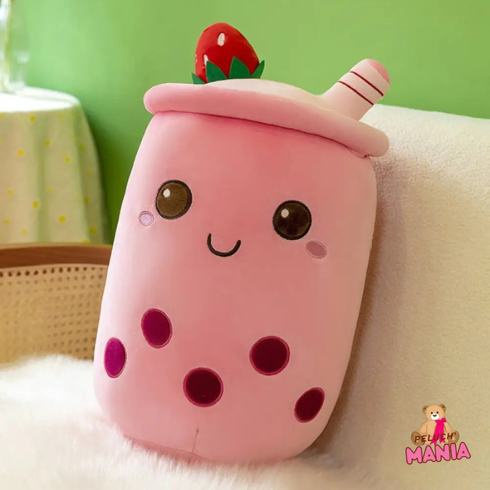 Peluche Bubble Tea Crème Chantilly Kawaii Fraise / 20 - 25Cm