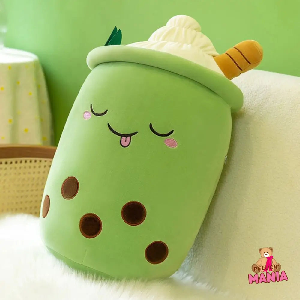 Peluche Bubble Tea Crème Chantilly Kawaii Thé Vert / 20 - 25Cm