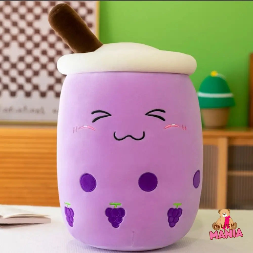 Peluche Bubble Tea Fruit Kawaii Timide Raisin / 20 - 25Cm