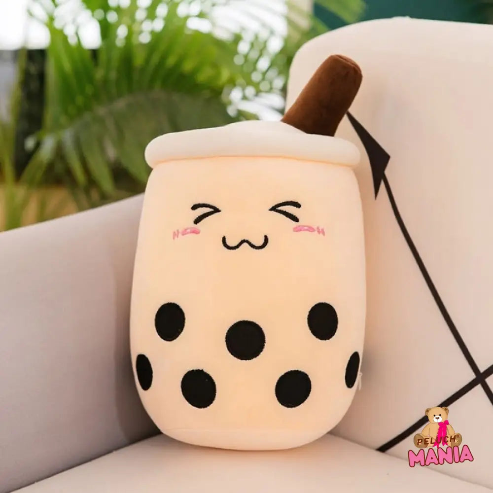 Peluche Bubble Tea Kawaii Timide Crème / 20 - 25Cm