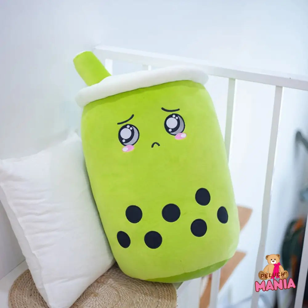 Peluche Bubble Tea Kawaii Triste Vert / 20 - 25Cm