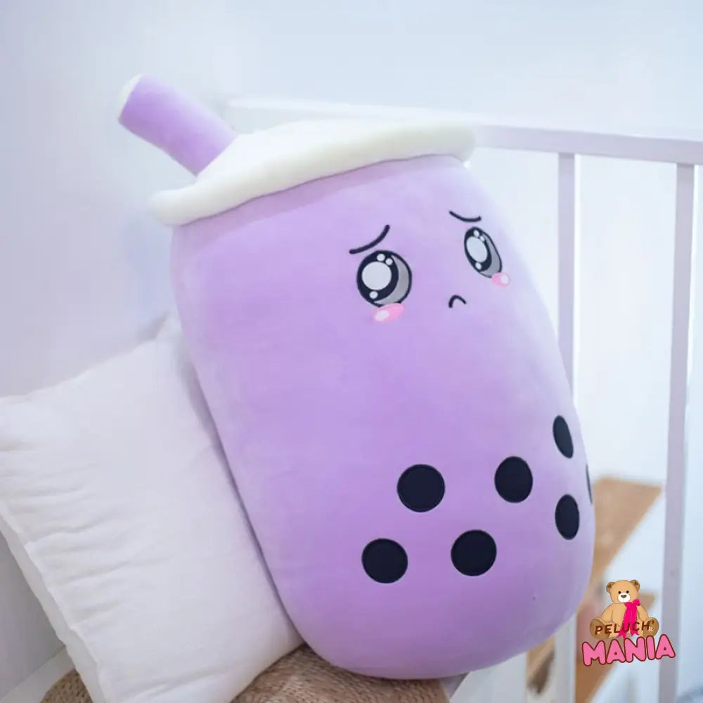 Peluche Bubble Tea Kawaii Triste Violet / 20 - 25Cm