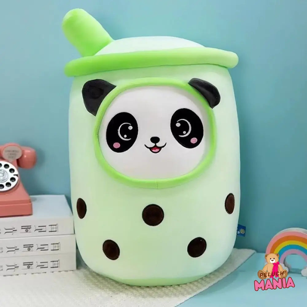Peluche Bubble Tea Panda Vert / 20 - 25Cm