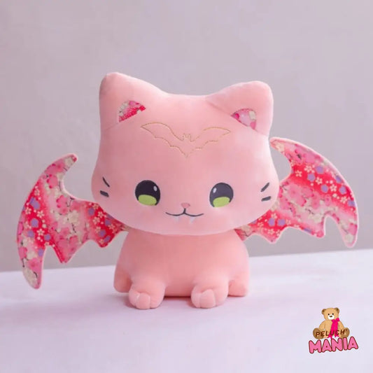 Peluche Chat Ailé Sakura Rose / 30Cm