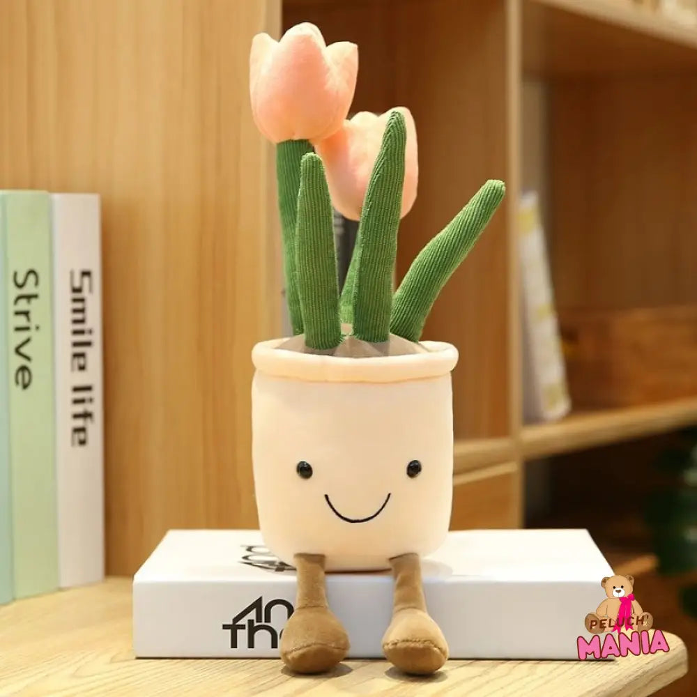 Peluche Kawaii Fleur Tulipe Rose