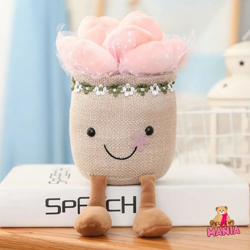 Peluche Kawaii Plante Mariage Rose Clair