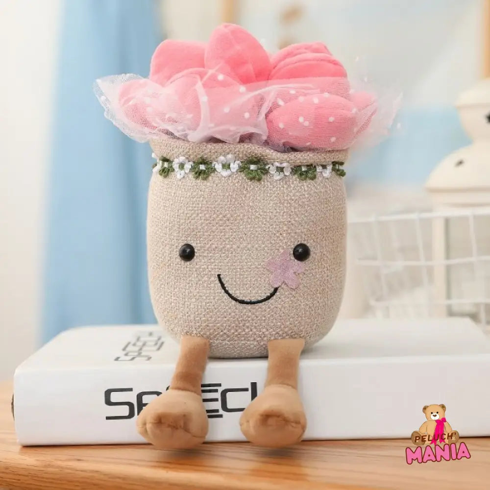 Peluche Kawaii Plante Mariage Rose Foncé