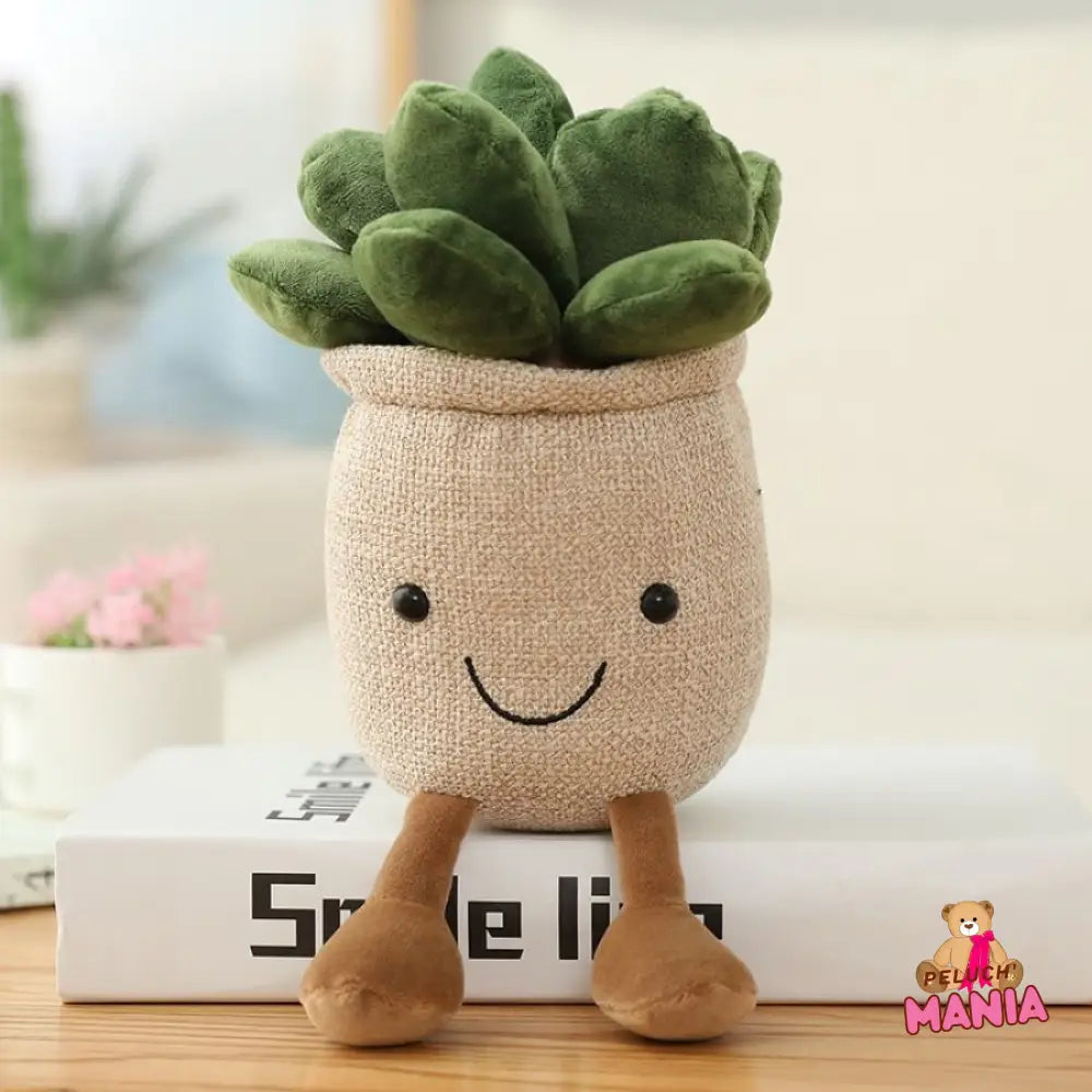 Peluche Plante Succulente Kawaii Beige