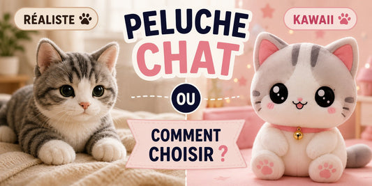 Peluche chat réaliste contre peluche chat kawaii