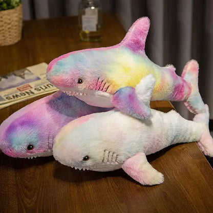Multicolored Shark Plush